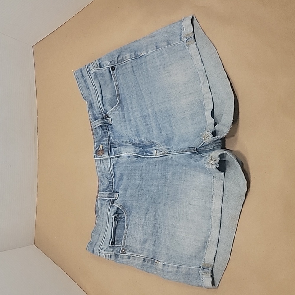 J Crew Denim Shorts, Size 29.  Cutoff, Rolled Cuff, Light Wash